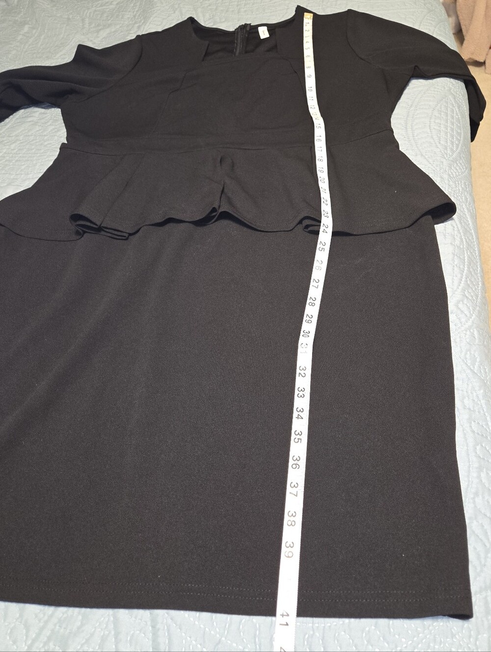 Runwind Women's 2X Black Peplum Dress - Stylish Office Church - Picture 9 of 11